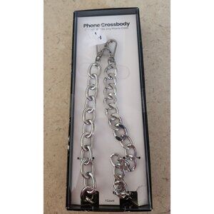 Crossbody phone Strap- Chunky Silver Chain